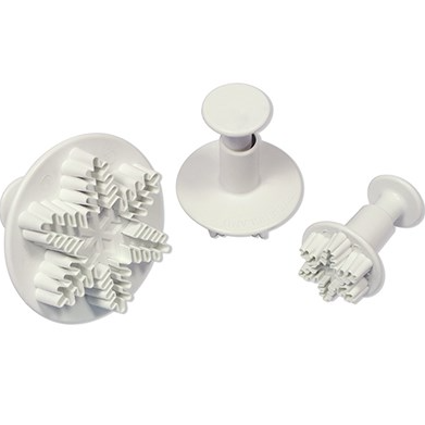 Snefnug Plunger Udstikker Sæt – 3 Stk til Julebagning