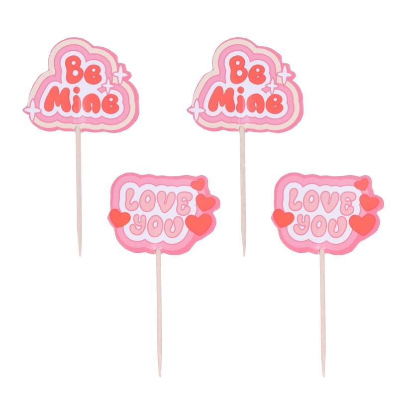 PME Kagepynt Retro Valentine - 24 Stk Tilbud!