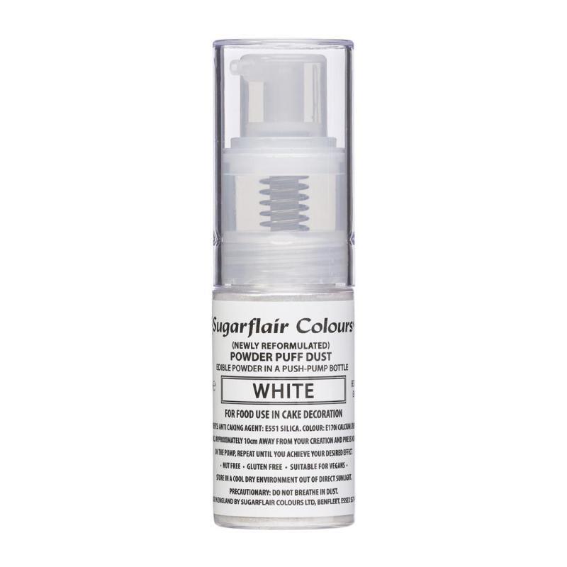 Hvid Pump Spray 30 Ml fra Sugarflair - Kagefarve