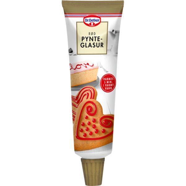 Rød Pynteglasur 125 G fra Dr. Oetker – Klar til Dekoration