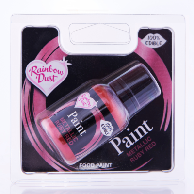 Rainbow Dust Metallic Ruby Rød Spiselig Maling – 25 ml