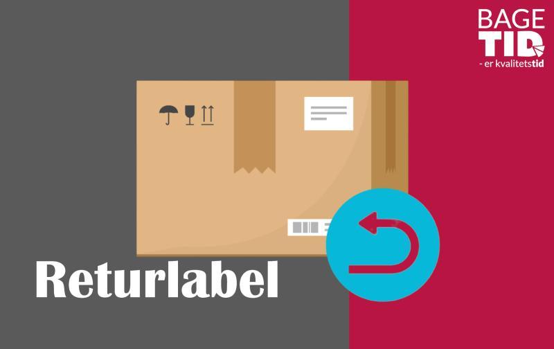 Returlabel til nem returnering - Sendes pr. mail