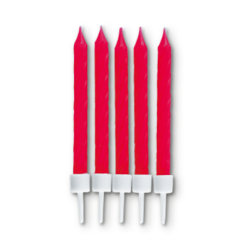 Røde Kagelys - 10 Stk til Festlige Anledninger