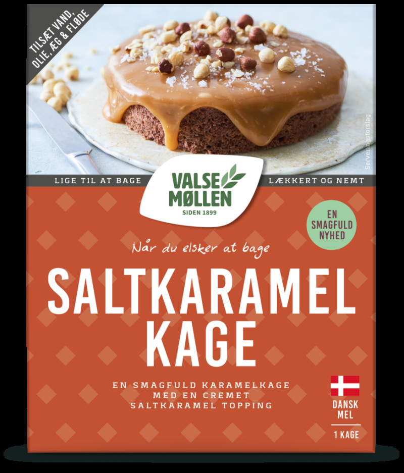 Saltkaramelkageblanding fra Valsemøllen - Bag nemt!