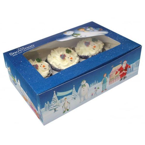 Snemand og Snehund Cupcakesæt – 6 Stk til Fest!