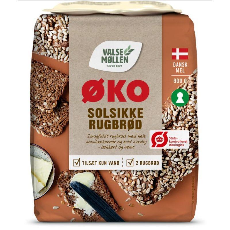 Økologisk Solsikkerugbrød med Gær 900 g - Valsemøllen