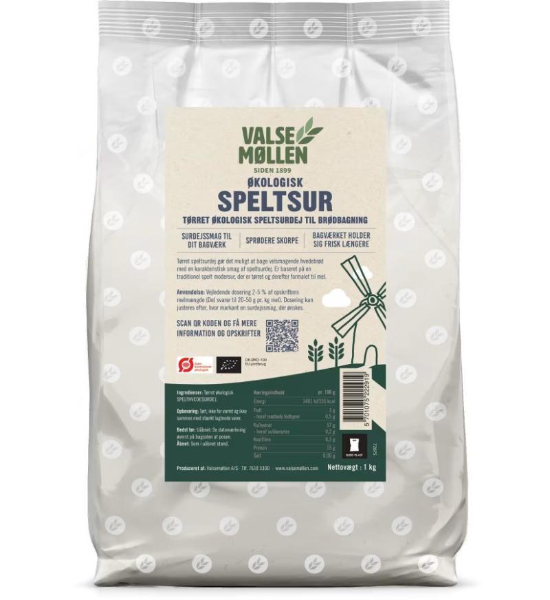 Speltsur Økologisk 1kg – Perfekt til Brødbagning!