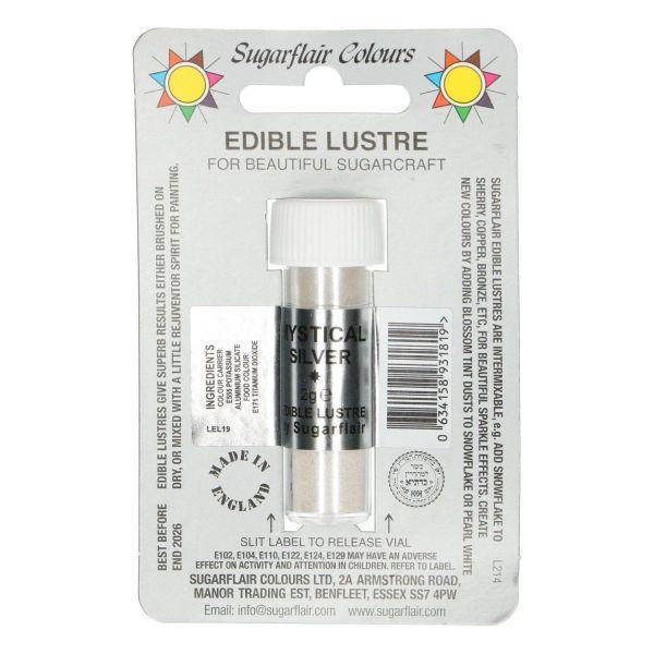 Sølv Pulverfarve med Glans - 2 g til Kager og Desserter