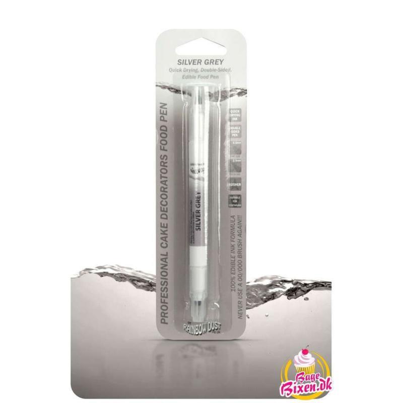 Spiselig Sølvgrå Tusch til Kager - Kreativ Dekoration!