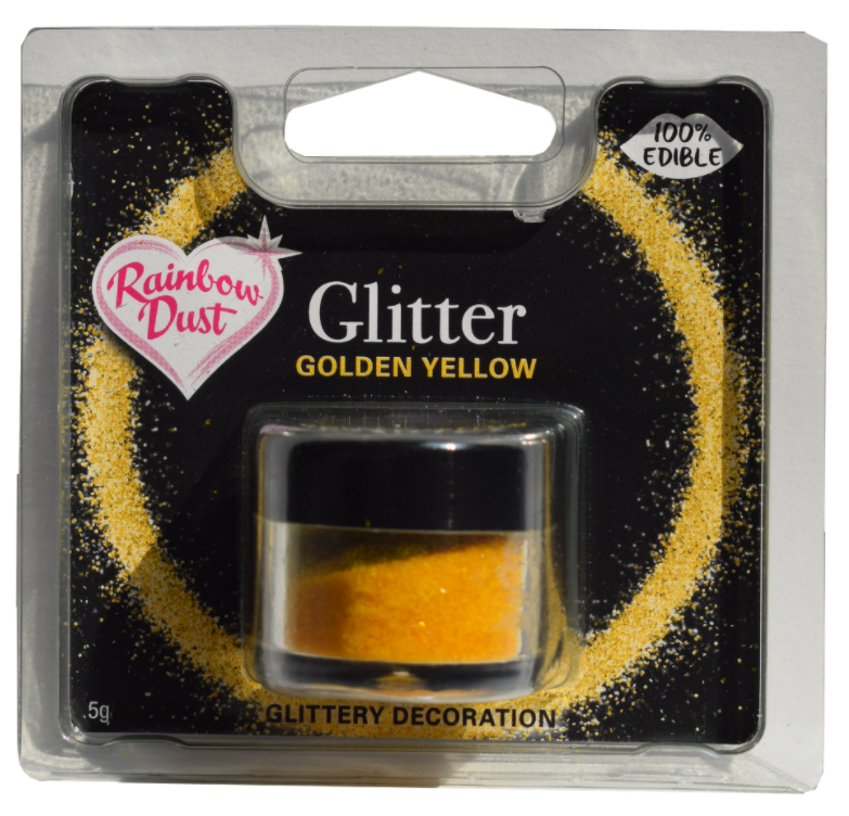 Spiseligt Glimmer i Guldgul - Perfekt til Dine Desserter!