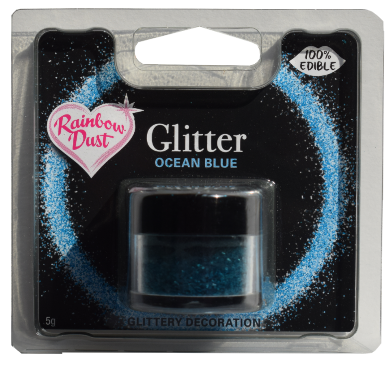 Spiseligt Glimmer Ocean Blue - Rainbow Dust 5 g på tilbud!