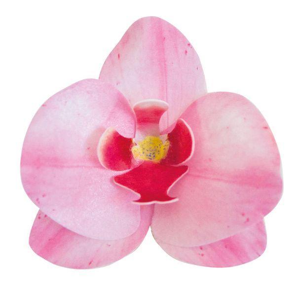 Spiseligt Vaffelpapir med Pink Orkidé - 10 Stk. Tilbud!