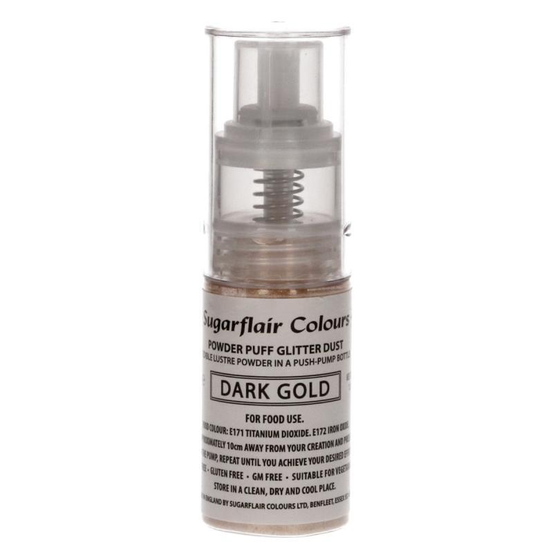 Glimmer Spray Mørk Guld 10 G - Sugarflair Tilbud!