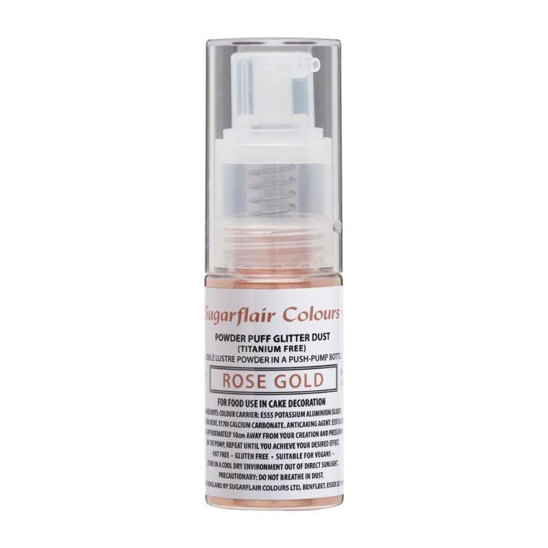 Glimmer Spray i Rose Guld 10 g – Perfekt til Festlige Kager