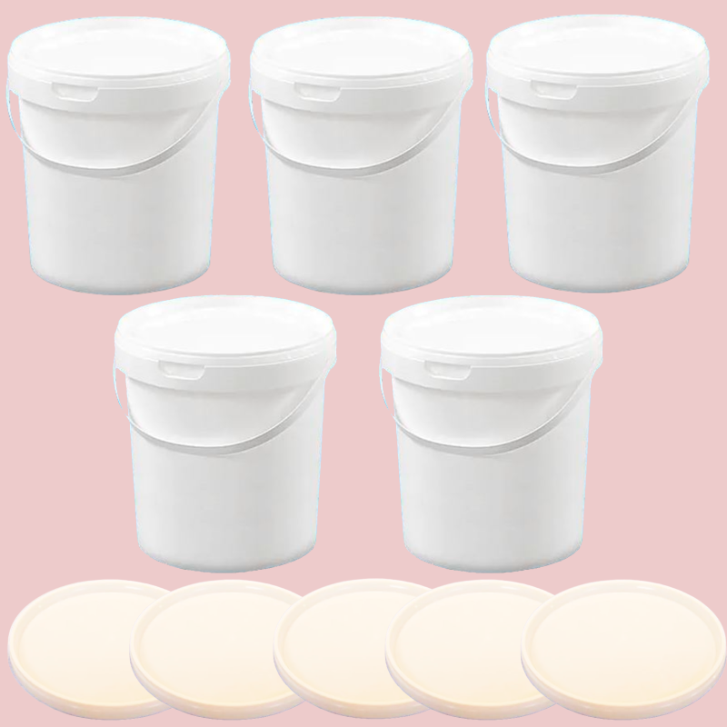 5 Stk Slikspande 1L – Fantastisk tilbud på bageudstyr!