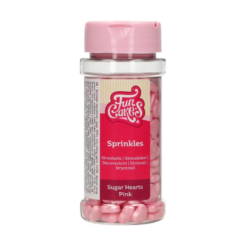 Sukkerhjerter i Pink 80 G - Perfekt til Kager og Desserter