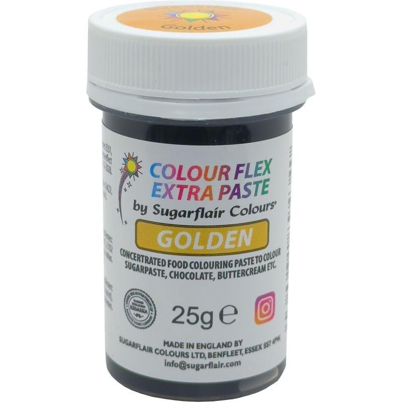 Sugarflair Gylden Pastafarve 25g – Perfekt til Bagning