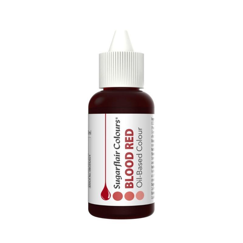 Sugarflair Oliefarve - Blodrød 30 Ml til Kager og Slik