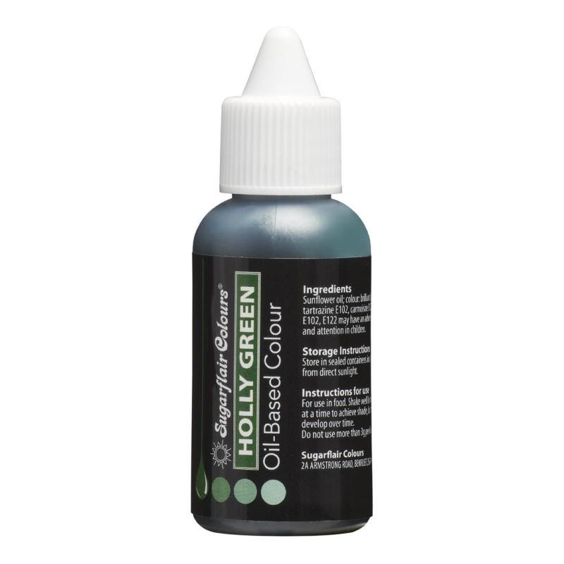 Sugarflair Oliefarve - Kristtorn Grøn 30 Ml til Bagværk