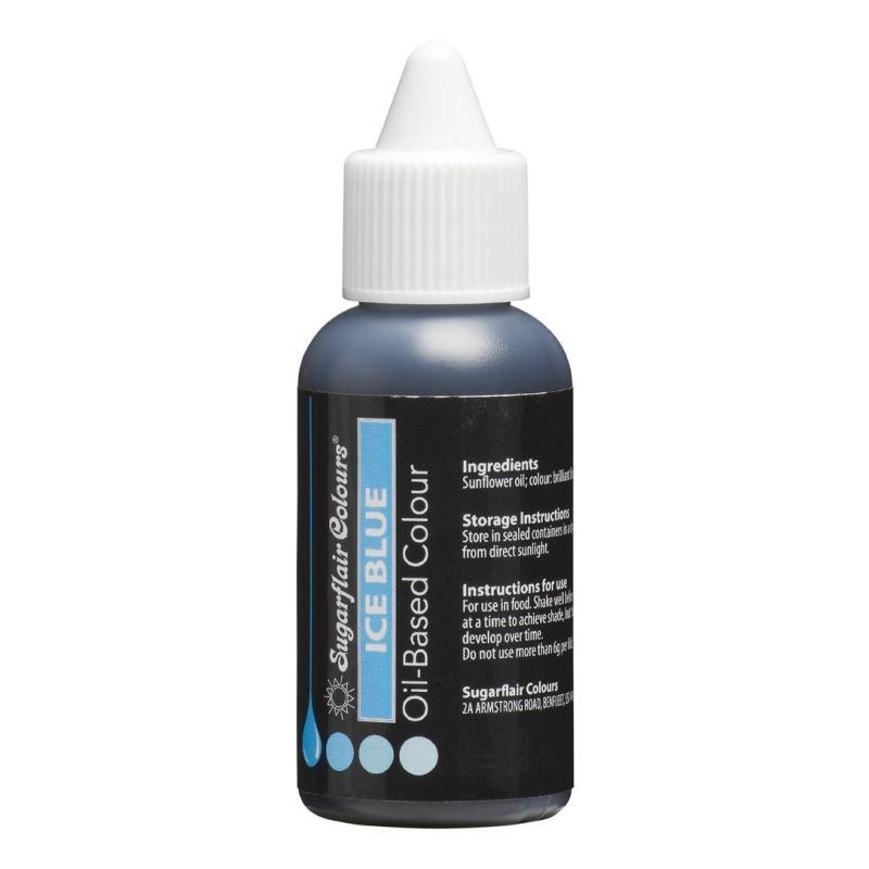 Sugarflair Oliebaseret Farve - Isblå 30 Ml