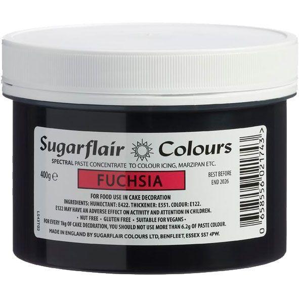 Sugarflair Fuchsia Pastafarve 400g – Farv din marcipan!