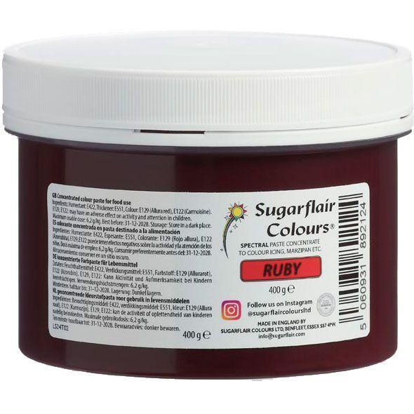 Sugarflair Ruby Pastafarve 400g - Fantastisk til Bagning!
