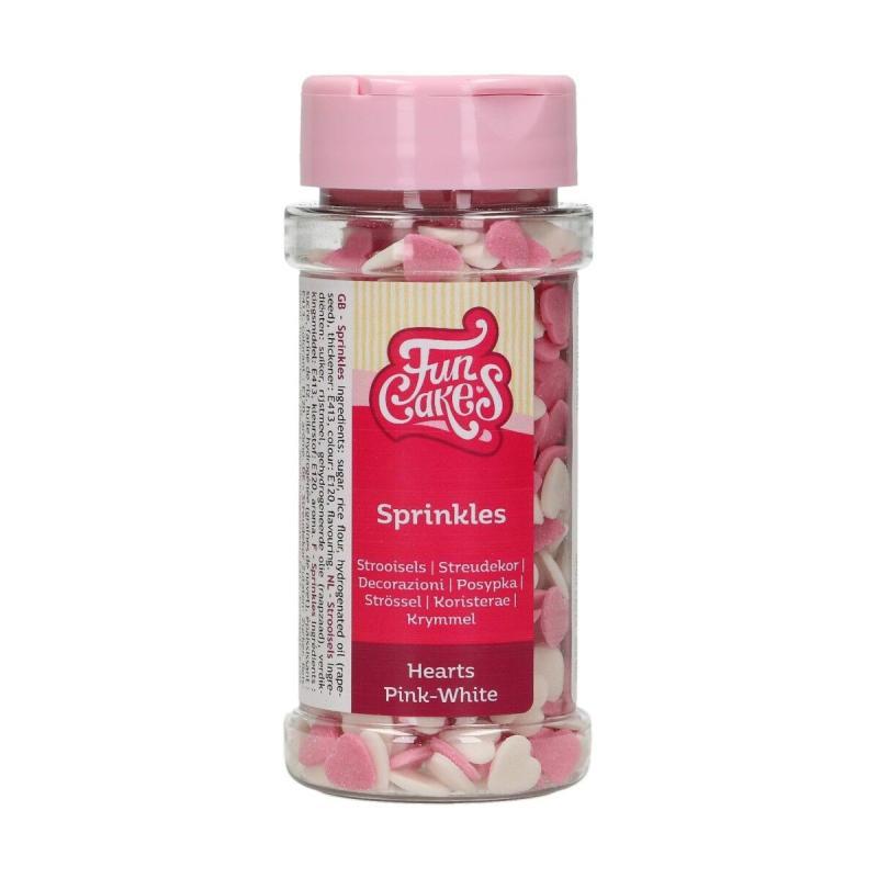 Sukkerhjerter i Pink og Hvid - Perfekt til Kagepynt!