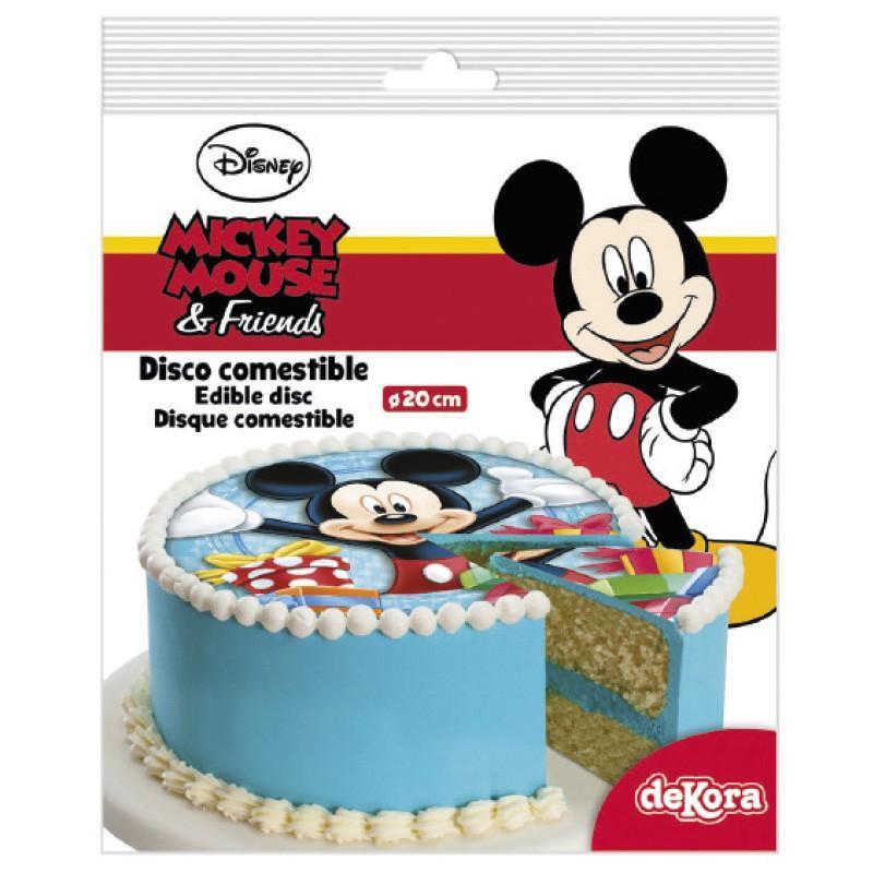 Mickey Mouse Sukkerprint Ø20 Cm – Festlig Kage Dekoration