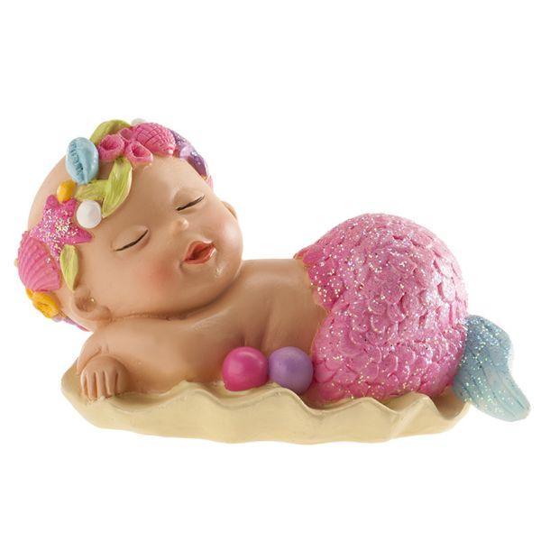 Topfigur Baby Havfrue 10 Cm - Ideel til Dåbskager