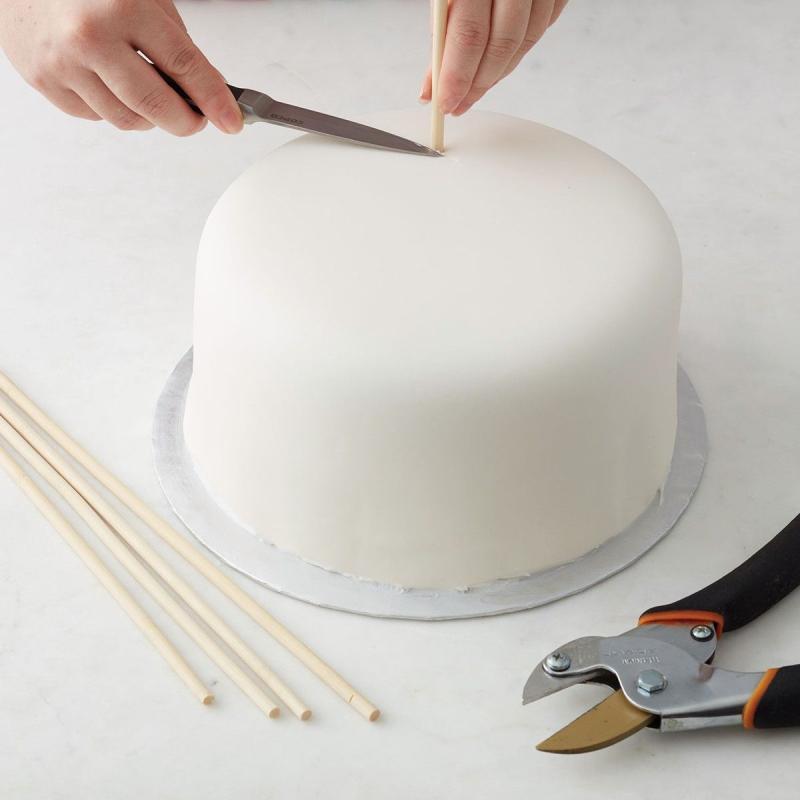 Bambus Træpinde til Kageopbygning - 12 Stk. Tilbud!