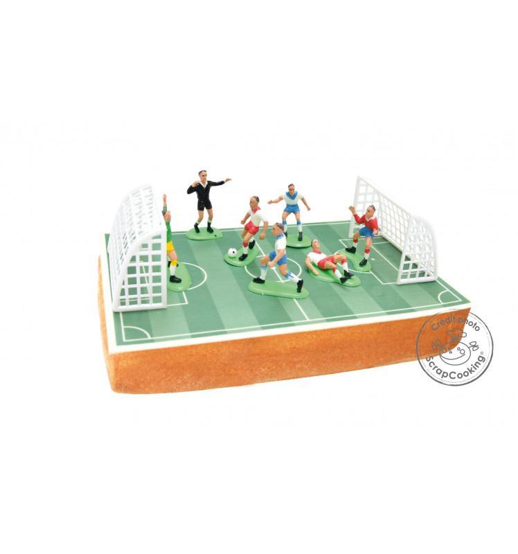 Udrullet Fondant Fodboldbane 19x29 cm – Klar til Brug!