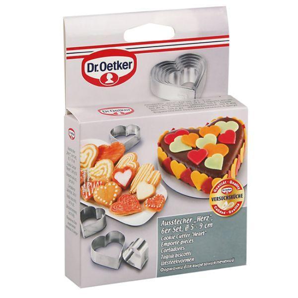 Hjerte Udstikker Sæt - 6 Stk fra Dr. Oetker