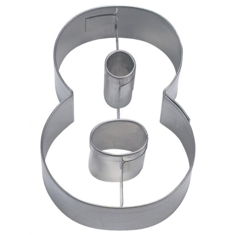 Udstikker Tal 8 - 6,5 cm til Kager og Bagning