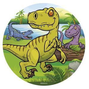 Sukkerfri Vaffelpapir med Dinosaurer - Ø16 cm Festligt Valg