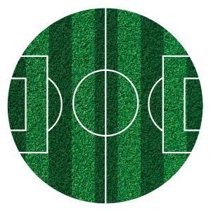 Sukkerfri Vaffelpapir Fodboldbane Ø16 Cm – Festligt Tilbehør