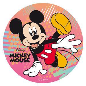 Mickey Mouse Sukkerfri Vaffelpapir Ø20 Cm - Kagepynt til Fest