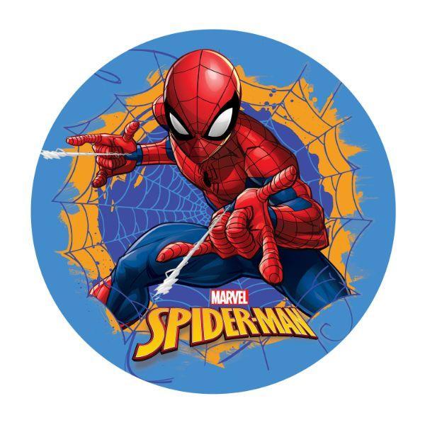 Vaffelpapir Spiderman - Sukkerfri Ø20 cm til Kager