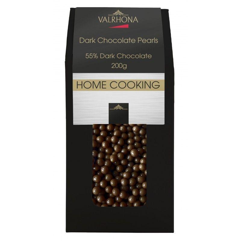 Valrhona Mørk Chokoladeperler 200 G – Eksklusiv Smagsoplevelse