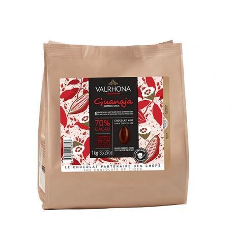 Valrhona Feves Guanaja 70% Mørk Chokolade 1 Kg - Kvalitet!