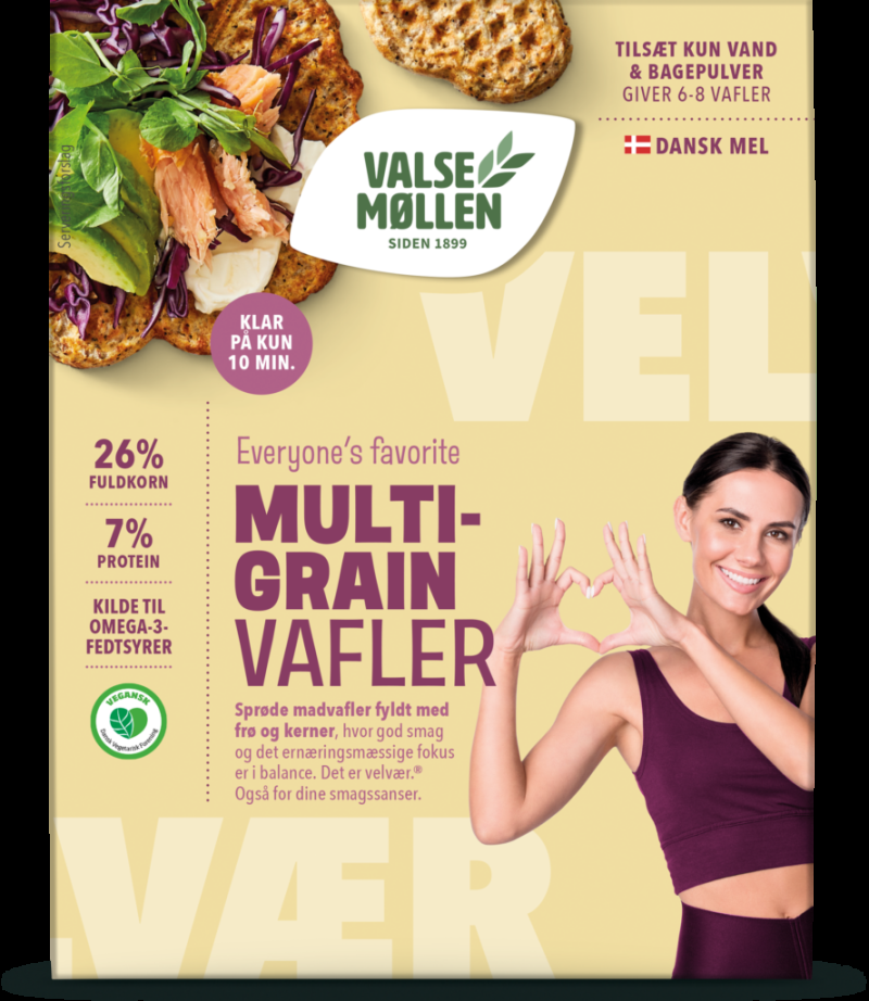 Valsemøllen Multigrain Vafler 500g - Vegansk Vaffelmix