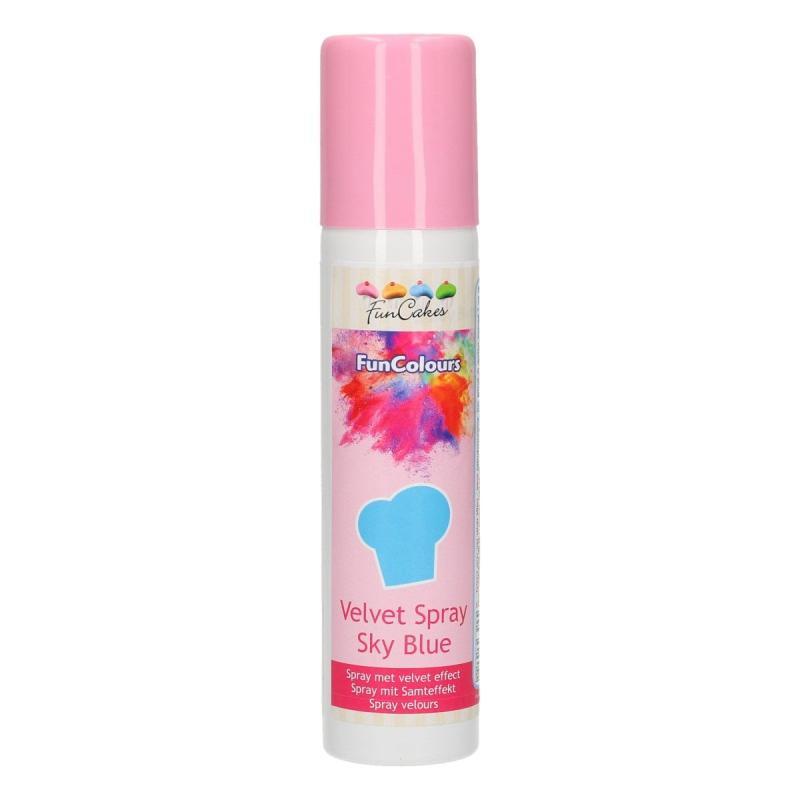 Lyseblå Velvet Spray – 100 ml fra FunCakes til kager
