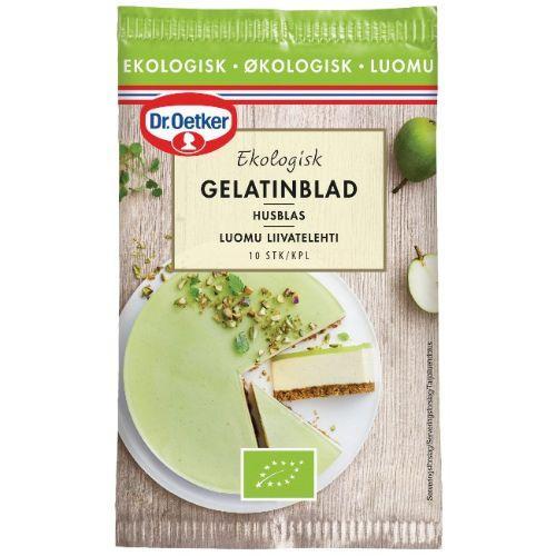 Økologiske Gelatinblade fra Dr. Oetker - 10 Stk til Desserter