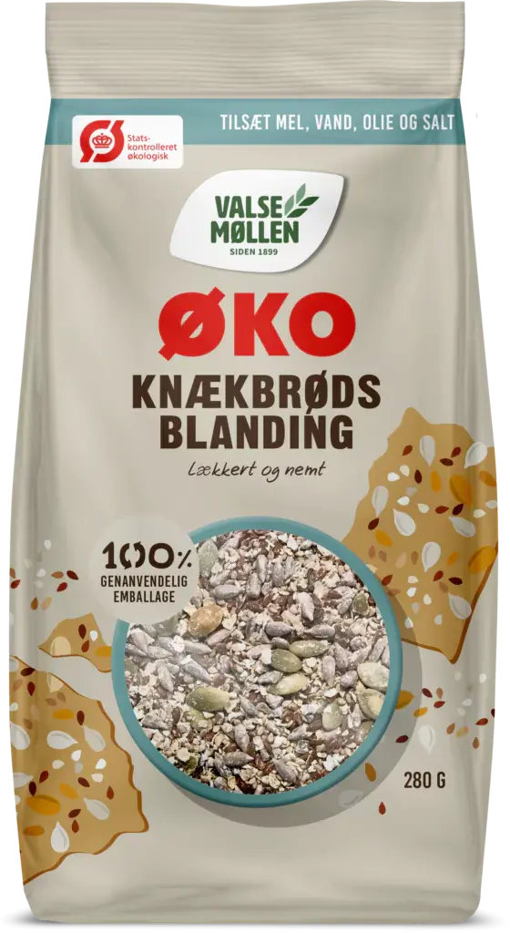 Økologisk Knækbrødsblanding 280 G - Sund Snackmulighed
