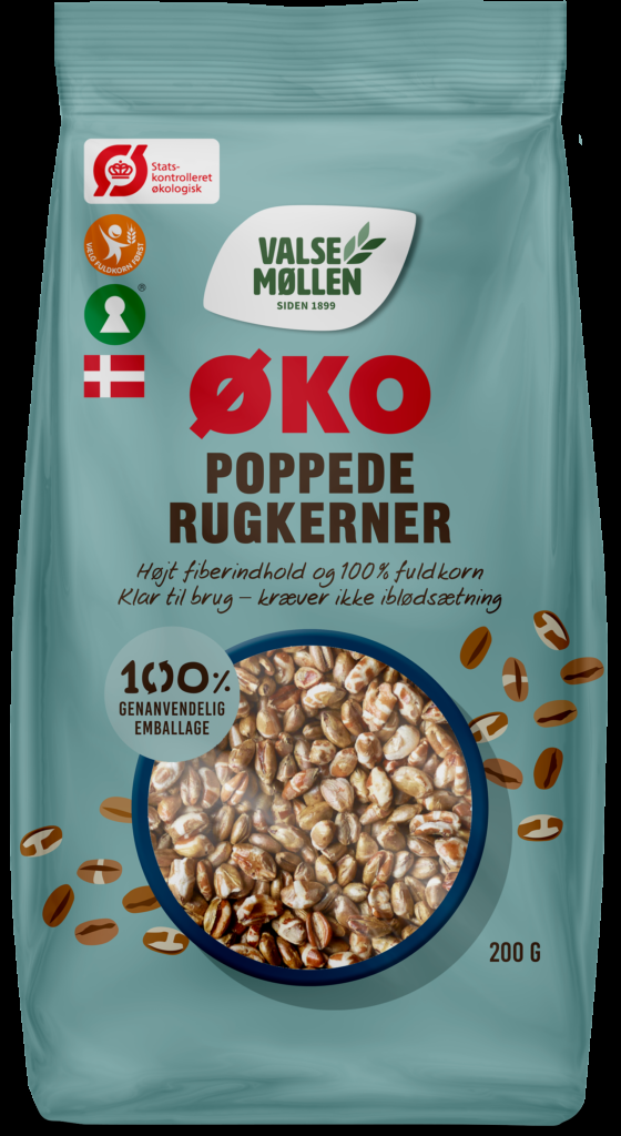 Økologiske Poppede Rugkerner 200 G - Sund Snack!
