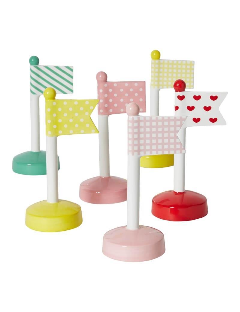 Da'Core 18 cm Mønstret Keramik Flag – Farverig Dekoration