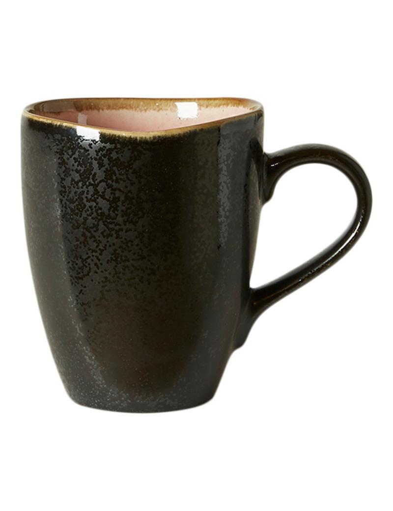 Da'Core Krus Med Hank - Rosa og Sort Stentøj til Stilfulde Øjeblikke