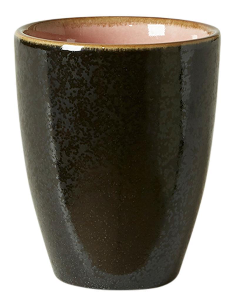 Elegant Rosa/Sort Krus Uden Hank fra Da'core