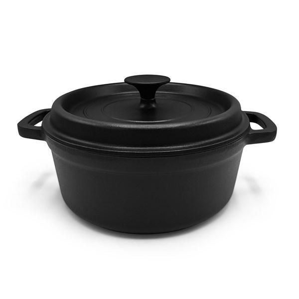 Støbejernsgryde med låg fra Müller - 2,0 liter på tilbud!