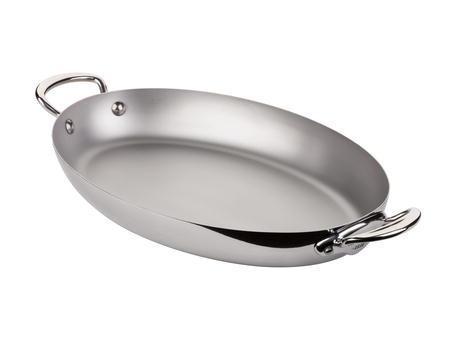 Mauviel Cook Style Oval Stegepande 30 cm med 2 Greb