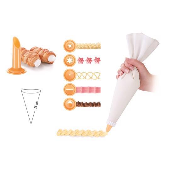 Genanvendelig sprøjtepose med 6 tyller til dekorationer